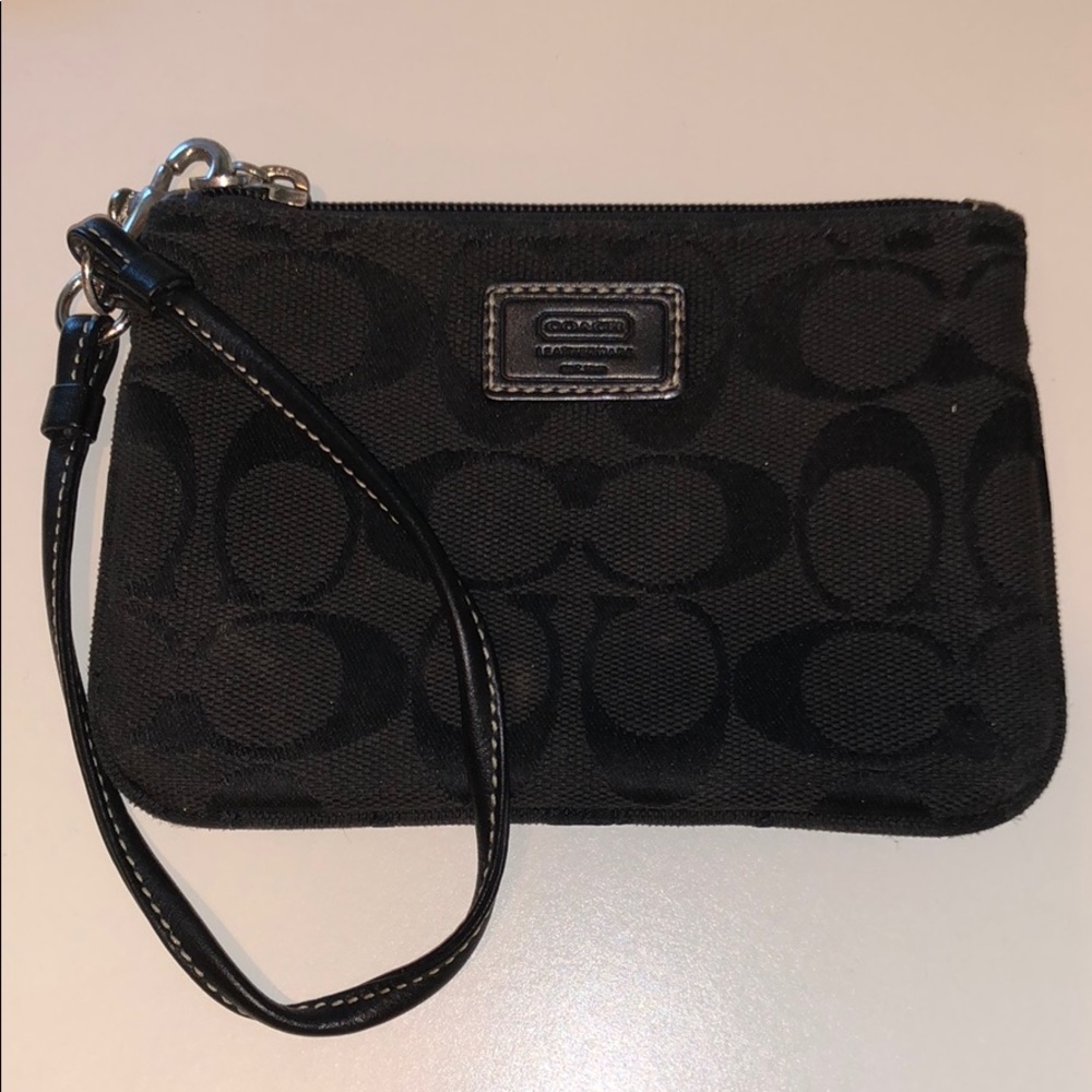 Black Coach Wristlet